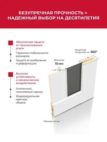 Дверь межкомнатная ХЬЮГОДОРС Дуглас 01х20сс молдинг серебро, цвет элегантный белый, экошпон, стекло матовое (гарантия - 5 лет) #2