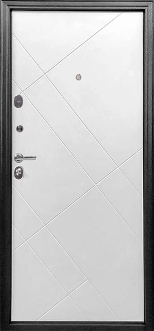 Дверь входная Форпост Форпост 65, 2 замка, 1 мм металл, (серебро антик+белый) #3