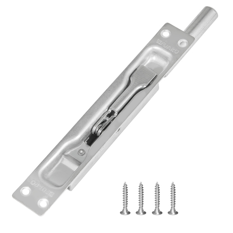 Задвижка торцевая с ригелем Фуаро RIGEL-set/160 D12x80mm (TDB set 160-24) в комплекте с ригелем, цвет сталь (гарантия - 12 месяцев)