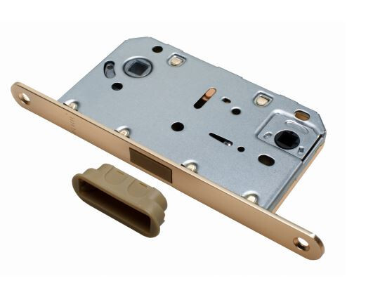 Замок сантехнический магнитный Ренц INLBM 5096 pl SSG, цвет золото матовое сатинированное (гарантия - 12 месяцев)