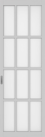 Перегородка межкомнатная Оптима Порте 104b.2222, цвет пепельный, экошпон, стекло мателюкс (за 1 кв.м)