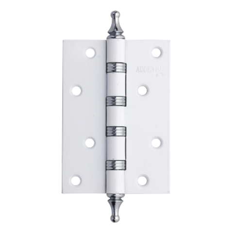 Петля врезная универсальная Адденбау 100X70X2.5 4W WHITE / CHROME, цвет эмаль белая/хром (гарантия - 12 месяцев)