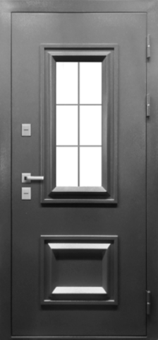 Термодверь входная Прораб Протерма 11 см 3D, 2 замка, 1,4 мм металл, (графит+белый софт велюр) #2