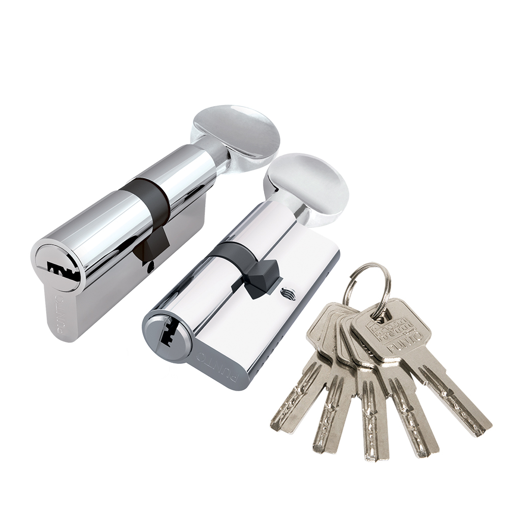 Цилиндр ключ-завертка Фуаро Z3002Knob80(35+10+35) CP, цвет хром (гарантия - 12 месяцев)
