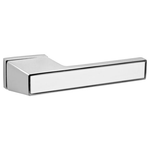 Ручка квадрат Фуаро LM/Z K.QS52.TITAN CP/WH-19, цвет хром/белый (гарантия - 12 месяцев)