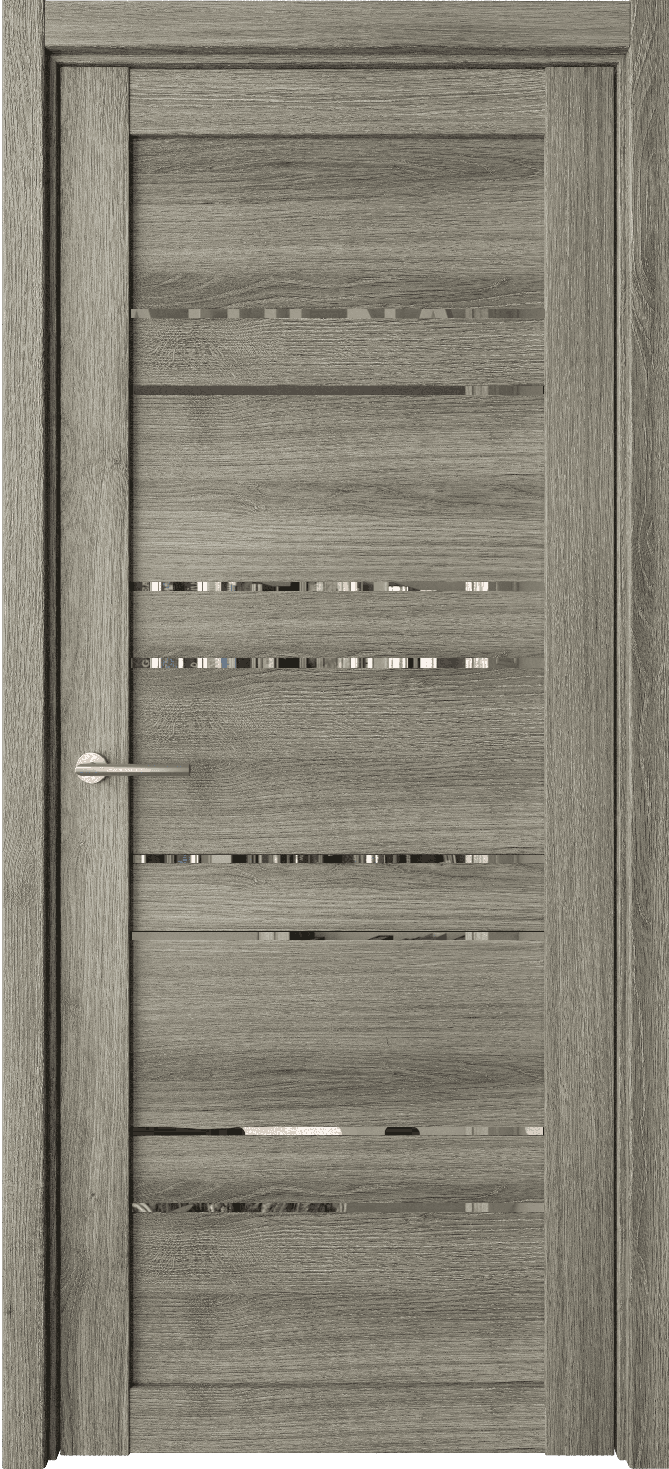 Дверь межкомнатная Альберо (Фрегат) Мегаполис Дублин, цвет пепельный ясень, экошпон, зеркало