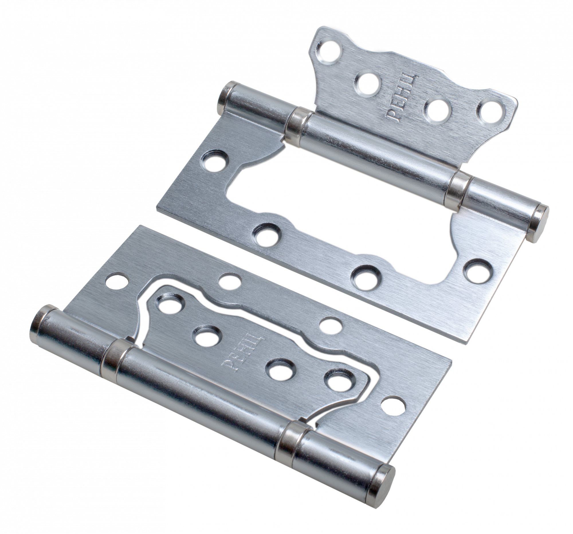 Петли (комплект) накладная Ренц IN100-2BB FH SSC безВР (2шт), цвет хром супер сатин (гарантия - 12 месяцев)
