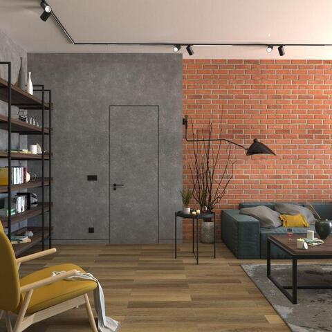 Дверь межкомнатная скрытая Альберо (Фрегат) ПС-2 с порогом ( замок AGB B04102.50.34, алюминиевая кромка черная с 4х сторон), цвет белый, под покраску, глухая #3