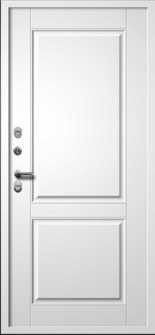 Термодверь входная FLY DOORS Шторм Термо, 2 замка, 1,4 мм металл, (черный букле+велюто бианко) #3
