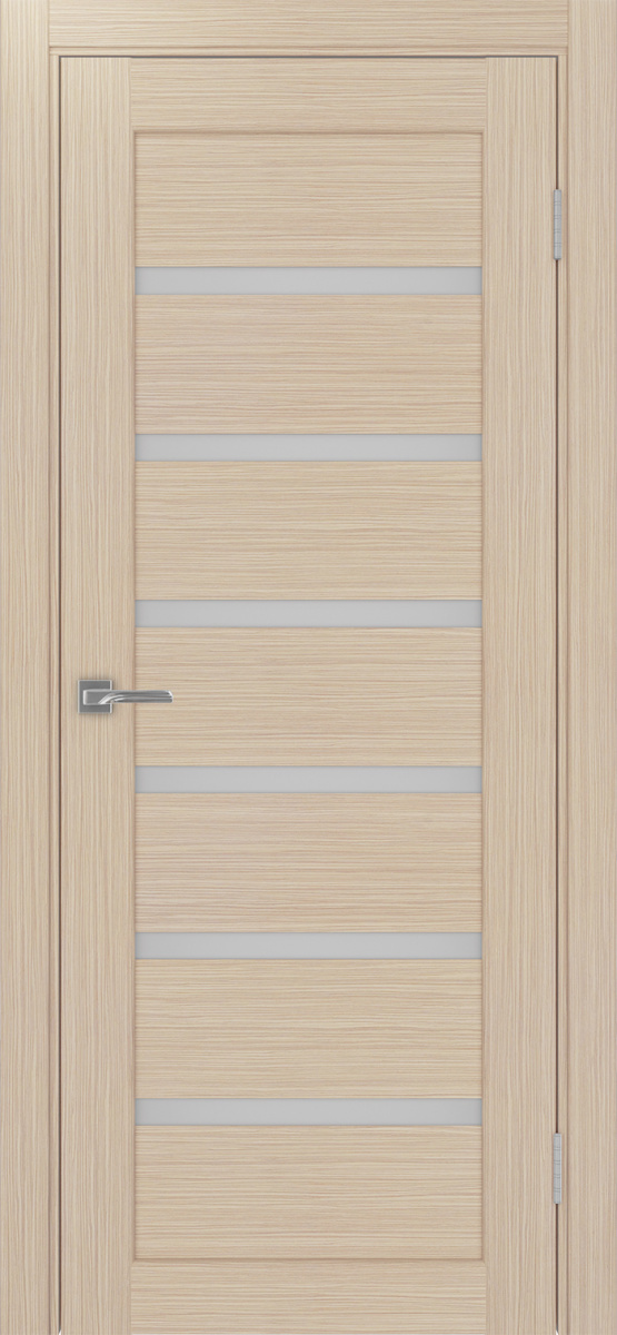 Дверь межкомнатная Оптима Порте Парма 407.12, цвет беленый дуб, экошпон, стекло мателюкс