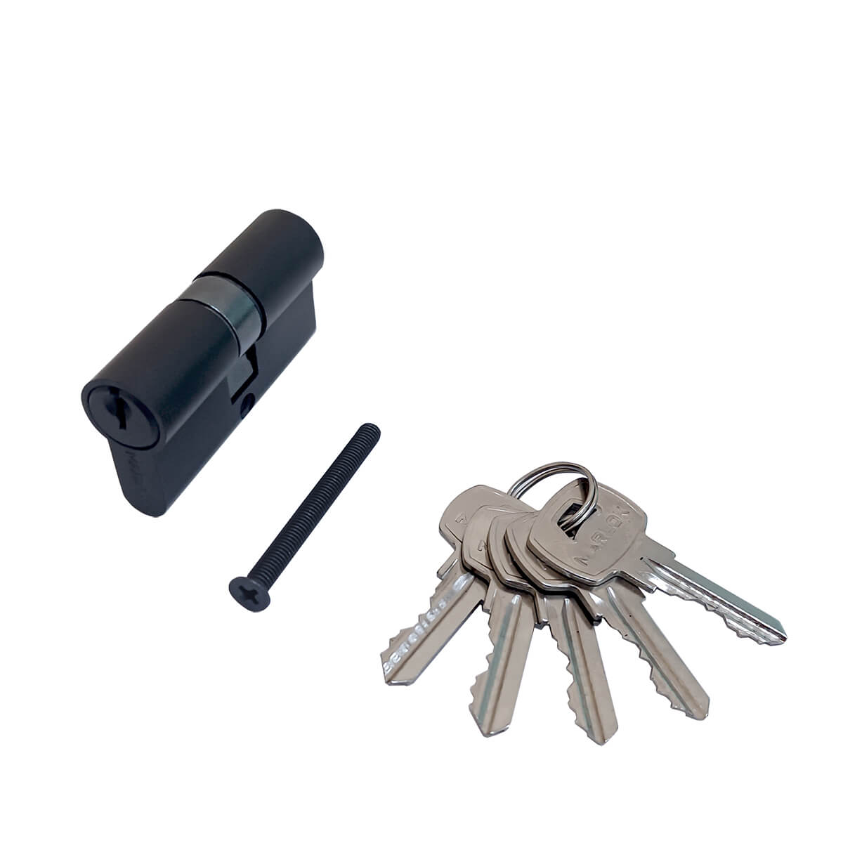 Цилиндр ключ-ключ Марлок ЦМ 60-5К BL, цвет черный (гарантия - 12 месяцев)