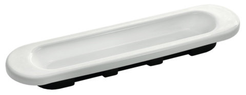 Ручка овал для раздвижных дверей Морелли MHS150 W (цена за комплект), цвет белый (гарантия - 12 месяцев)