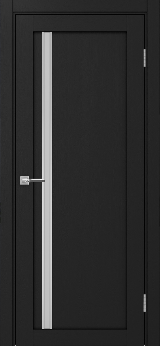 Дверь межкомнатная Оптима Порте Турин 527.121 АПС молдинг SC, цвет антрацит, экошпон, стекло мателюкс