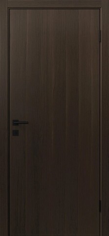 Дверь межкомнатная Дверона Вуд Флэт (кромка АБС с 4х сторон), цвет дуб браун, CPL, глухая