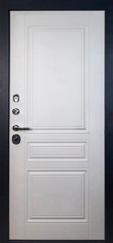 Термодверь входная Мир дверей Барселона, 2 замка, 1,4 мм металл, (серый муар 7024+белый) #3