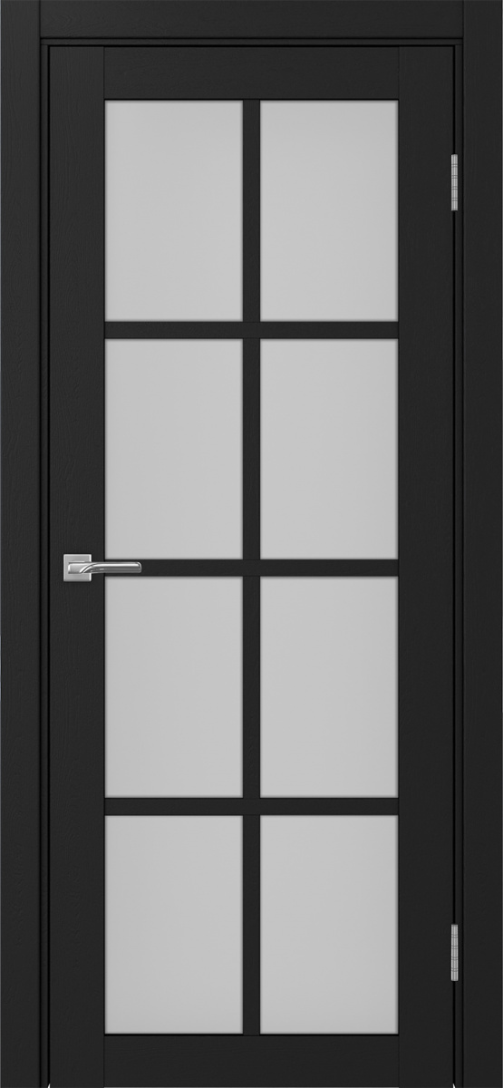 Дверь межкомнатная Оптима Порте Турин 541.2222, цвет антрацит, экошпон, стекло мателюкс