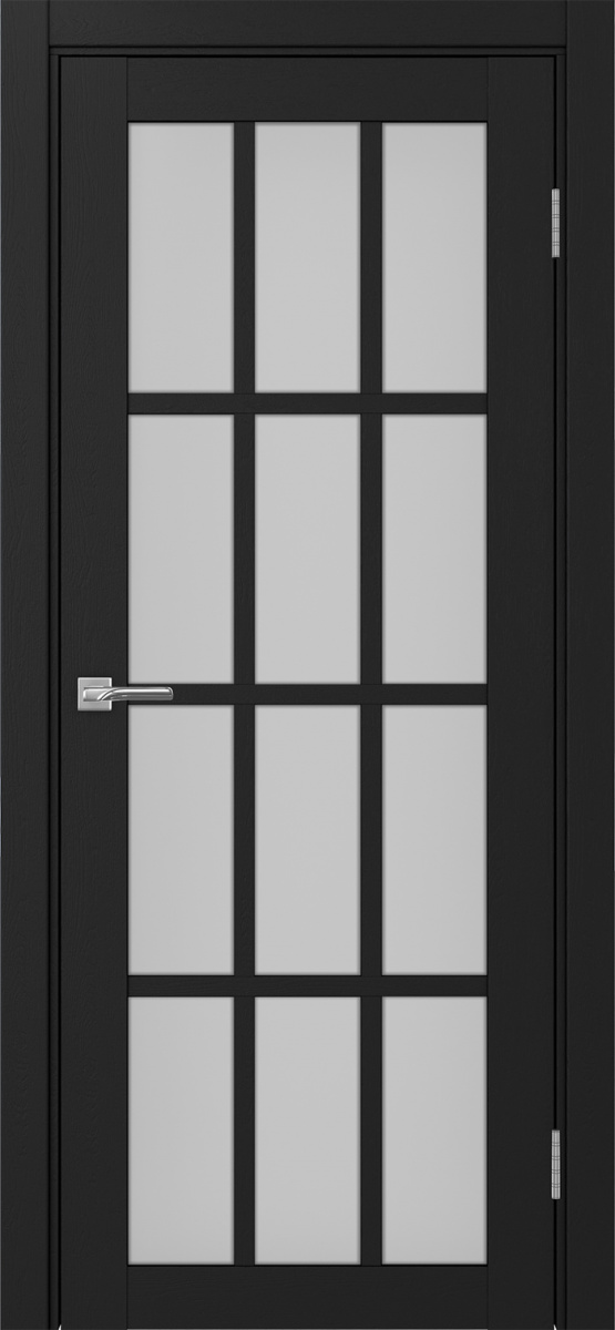 Дверь межкомнатная Оптима Порте Турин 542.2222, цвет антрацит, экошпон, стекло мателюкс
