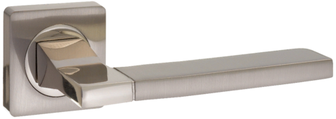 Ручка квадрат Пуэрто INAL 524-02 SN/NP, цвет никель матовый/никель блестящий (гарантия - 5 лет)