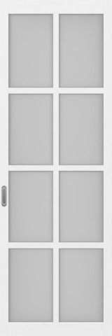 Перегородка межкомнатная Оптима Порте 104а.2222, цвет белый лед, экошпон, стекло мателюкс (за 1 кв.м)