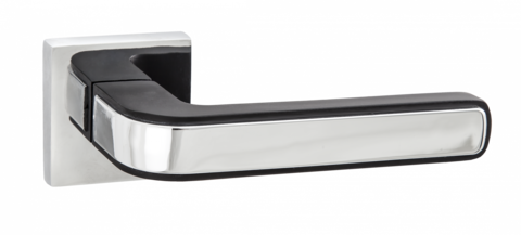 Ручка квадрат Пуэрто INAL 539-03 B/CP(03 СР), цвет черный/хром блестящий (гарантия - 5 лет)