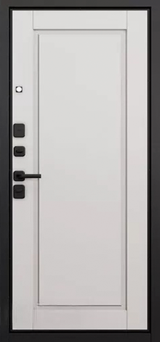 Теплая дверь входная Мастино (Бульдорс) Траст Эко ПП Si-5/9ED-0, 2 замка, 1,4 мм металл, (велюто оскуро+белый софт) #3