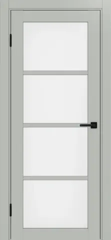 Дверь межкомнатная ХЬЮГОДОРС Дуглас 40x22220, цвет дымчатый сатин, экошпон, стекло матовое (гарантия - 5 лет)