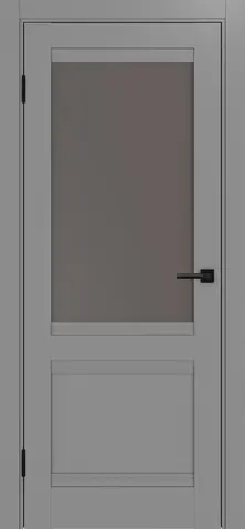 Дверь межкомнатная ХЬЮГОДОРС Дуглас 02Ux210, цвет благородный серый, экошпон, стекло бронза (гарантия - 5 лет)
