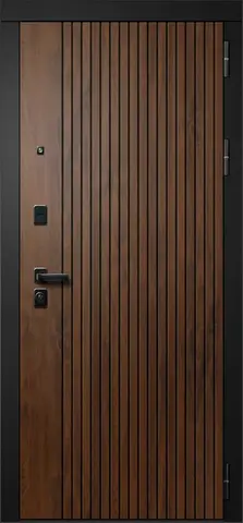 Теплая дверь входная FLY DOORS Форест зеркало, 2 замка, 1,2 мм металл, (медовый дуб+велюто бианко) #2