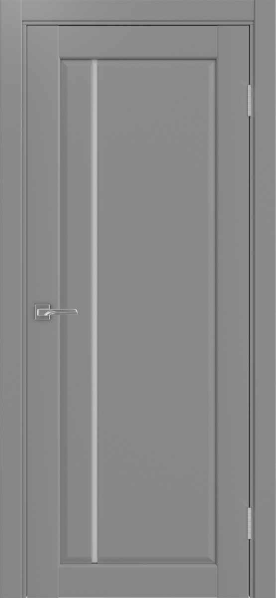 Дверь межкомнатная Оптима Порте Сицилия 711.12, цвет серый, экошпон, стекло мателюкс