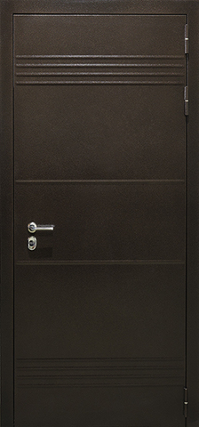 Термодверь входная Бункер Термо Лайт Д-44 ФЛ-677, 1 замок, 1,2 мм металл, (медь антик+белое дерево) #2