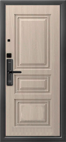 Теплая дверь входная Аргус Смарт Скиф (электронный замок), 2 замка, 2 мм металл, (серебро антик+крем дуб филадельфия) #3