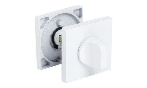 Завертка квадрат Адденбау WC SQ-003 WHITE, цвет белый к ручкам GRANE SQ-560 WHITE (гарантия - 12 месяцев)