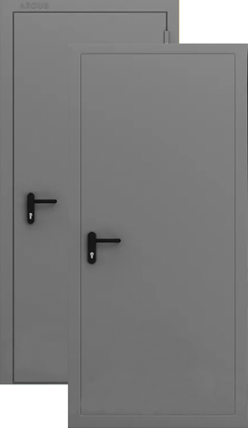 Дверь входная Аргус Стандарт ППД EIS60 противопожарная дымогазонепроницаемая, 1 замок, 1,4 мм металл, (серая шагрень рал+серая шагрень рал)