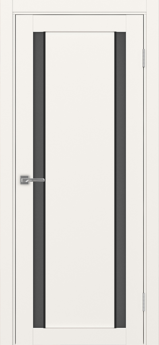 Дверь межкомнатная Оптима Порте Турин 522.212 АПС молдинг SB, цвет бежевый, экошпон, стекло графит матовое