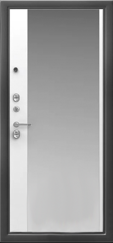 Сейф-дверь входная Аргус Люкс ДА-66 Магнум зеркало, 2 замка, 2 мм металл, (серебро антик+арктик эмалит) #3