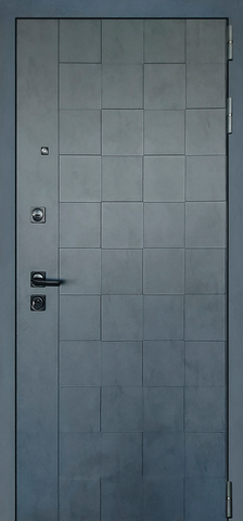 Теплая дверь входная Страж 3К Квадра зеркало, 2 замка, 1,4 мм металл, (графит бетон+светлый бетон) #2