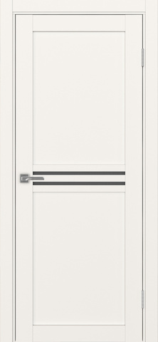 Дверь межкомнатная Оптима Порте Турин 552.12, цвет бежевый, экошпон, стекло графит