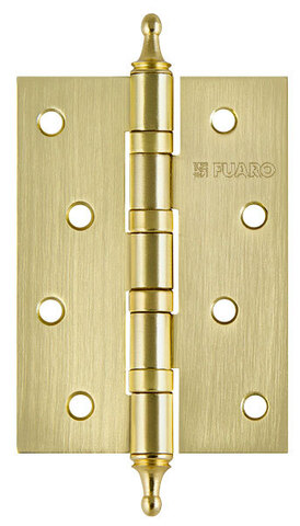 Петля врезная универсальная с колпачком Фуаро IN4400UA-BL SB (4BB/A/BL 100x75x2,5) блистер, цвет золото матовое (гарантия - 2 года)