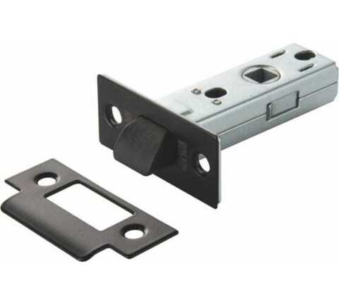 Защелка с пластиковым язычком Буссаре L6-45 PLAST BLACK, цвет черный (гарантия - 1 месяц)