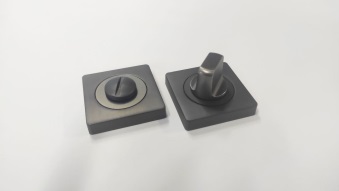 Завертка квадрат Инерта FZ14-196 GR, цвет графит к ручкам FZ14-157 GR (гарантия - 12 месяцев)