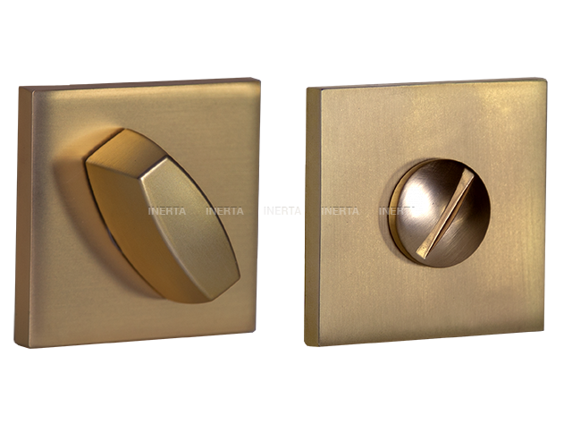 Завертка квадрат Инерта FZ21-196 SSG, цвет золото матовое к ручкам FZ21-241 D SSG (гарантия - 12 месяцев)