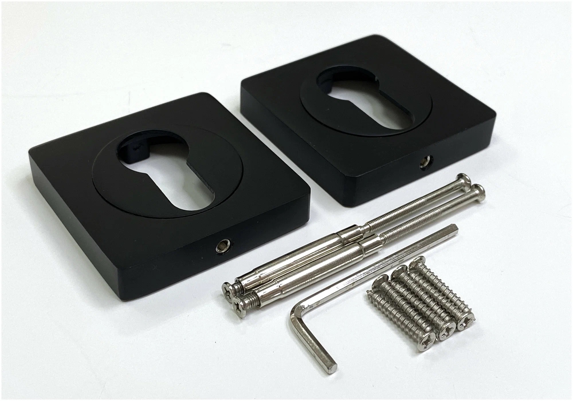 Накладка квадрат на цилиндр Инерта FZ14-HL BL, цвет черный (гарантия - 12 месяцев)