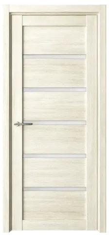 Дверь межкомнатная Альберо (Фрегат) Мегаполис Вена, цвет белый кипарис, экошпон, стекло мателюкс