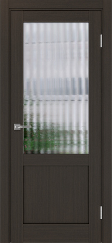 Дверь межкомнатная Оптима Порте Турин 502.21, цвет венге, экошпон, стекло мору